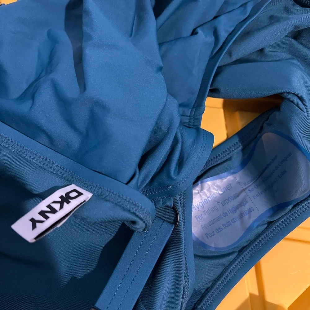 NWOT DKNY one‎ piece swimsuit green S M - Picture 6 of 7